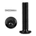 10 PCS 5/16"-18 x 1-1/4" Flat Head Socket Cap Screws Bolts, Flat Round Head Furniture Allen Bolts, Stainless Steel 304, Full Thread, Black Coating, Screwdriver Bit Included - size: 5/16"-18 x 1-1/4"