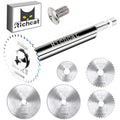 Richcat PVC Pipe Inside Cutter,Inside Pipe Cutter,Internal Plastic Pipe Cutter,Plumbing Internal Plastic ABS Pipe Cutter Set,1/4" Hex Shank,High Speed Steel, for Plastic/PVC/Wood/Soft Metal - size: 1/4" Hex Shank (5 Saw Blades)