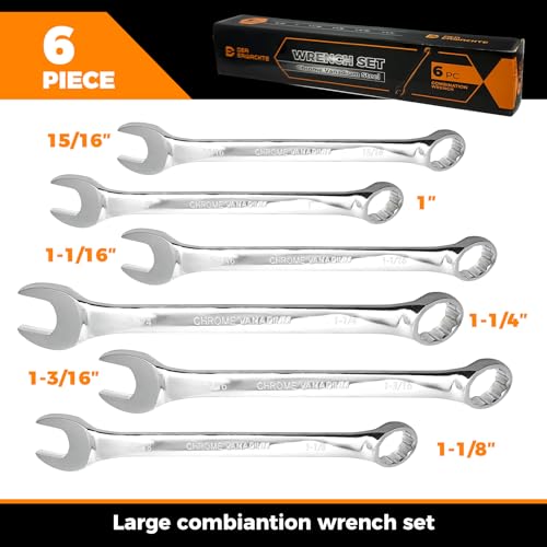 Der Erwachte 6-Piece SAE Wrench Set, Large Wrench Set - size: 6 Piece Sae 23.81-31.75mm
