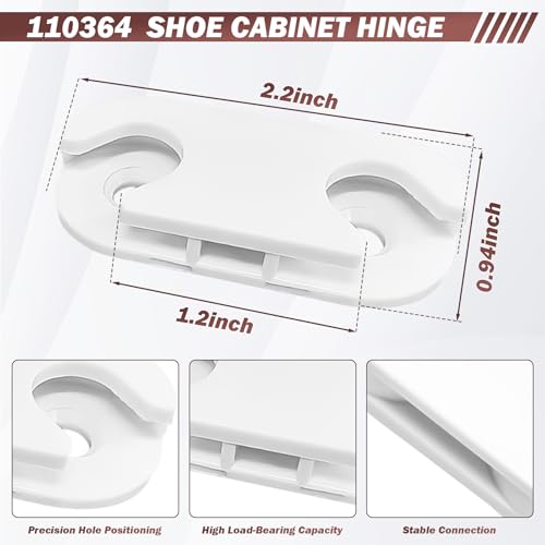 4 Pack Shoe Cabinet Hinge Replacement Part #110364 - size: 110364 (4 Pack)