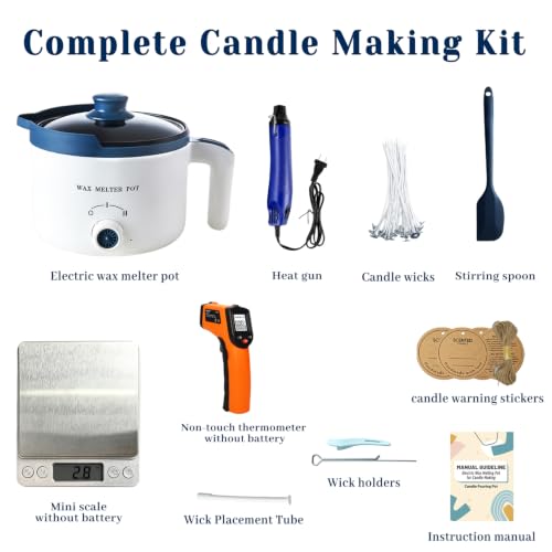 Ksedcon Electric Wax Melting Pot with Spout for Candle Making 50 fl oz - size: wax melting pot 8pcs
