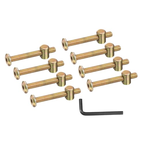 PATIKIL 8 Set Bunk Bed Bolts and Nuts Kit, M6x50mm Furniture Bolts Hex Drive Socket Cap Hardware Replacement for Beds Headboards Chairs - size: M6x50mm