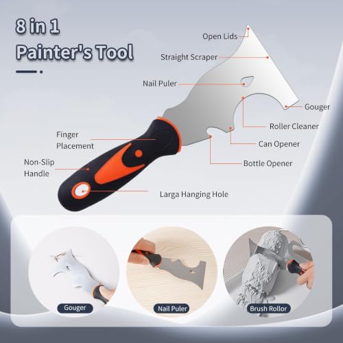14Pcs Drywall Knife Set, Mud Pan for Finishing and Patching