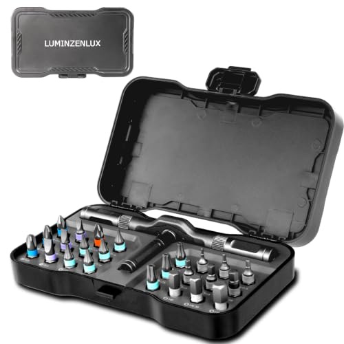 24-in-1 Mini Magnetic Ratchet Screwdriver Set | with S2 Steel Bits & Storage Case | Professional Precision Kit for Electronics, Phone, Computer, Furniture & DIY Projects