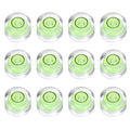 HARFINGTON 12pcs Circular Bubble Spirit Level 10x6mm Mini Round Bubble Spirit Level Little Measuring Layout Tools for TV Industrial Carpentry Picture Frame, Green/Black - color: Green/Black, size: 10x6mm