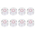 HARFINGTON 8pcs Circular Bubble Spirit Level 14x8mm Mini Round Bubble Spirit Level Little Measuring Layout Tools for TV Industrial Carpentry Picture Frame, White/Red - color: White/Red, size: 14x8mm