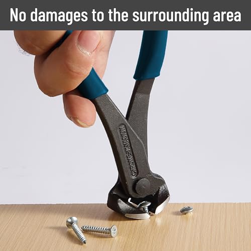 Bates- Nail Puller, Dark Blue Turquoise, Nail Remover Tool, Cutting Pliers, Carpenter Tools, Staple Puller, Nail Puller Tool, End Cutting Pliers, Nail Pliers, Nail Pulling, Nippers Tool - color: Dark Turquoise, size: 7", 1 Pack