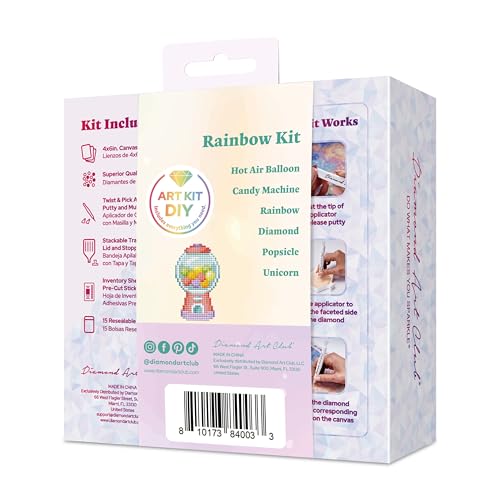 DIAMOND ART CLUB Mini Dazzles - Rainbow Diamond Art Kits for Adults - color: Rainbow