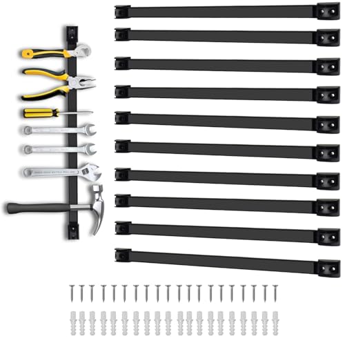 18" Magnetic Tool Holder, 10 Pack PVC-Coated Heavy Duty for Garage - style: 18IN-10 PACK