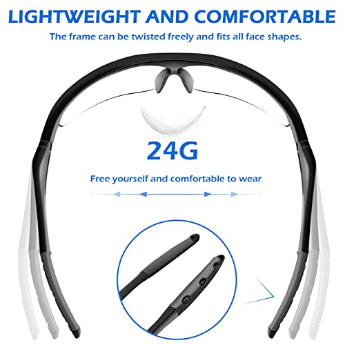 OXG Safety Glasses for Men Women, ANSI Z87 UV Protection Protective Eyewear - color: Clear