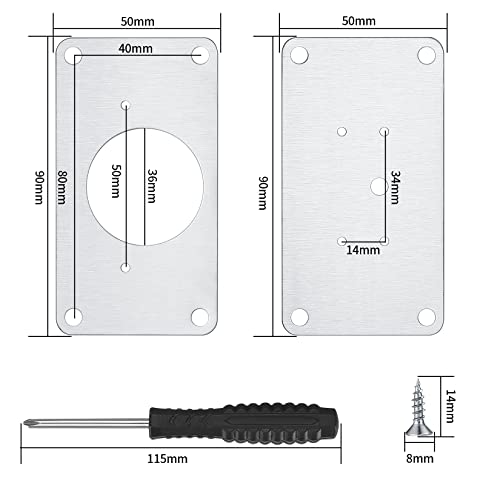 16 Pcs Cabinet Hinges Repair Plates, Cabinet Doors Hinge Repair Kit