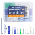 430PCS Wall Anchors Assortment Kit with Drywall Anchors and Screws, Toggle Bolt Anchors, 6 Sizes Picture Frame Hanging Kit