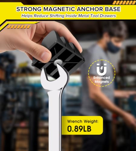50pcs Magnetic Modular Wrench Organizer for Tool Box