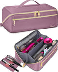 Mancro Hair Tools Travel Bag Compatible with Shark Flexstyle - color: Grey Pink, size: Standard