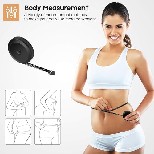 iBayam 2 Pack Tape Measure Measuring Tape for Body Fabric Sewing 60"/150cm - color: Blue&Black