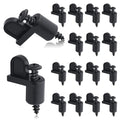 fallingstar 3/8 Inch Offset Window Screen Clips with Screws(15, Black) - color: Black