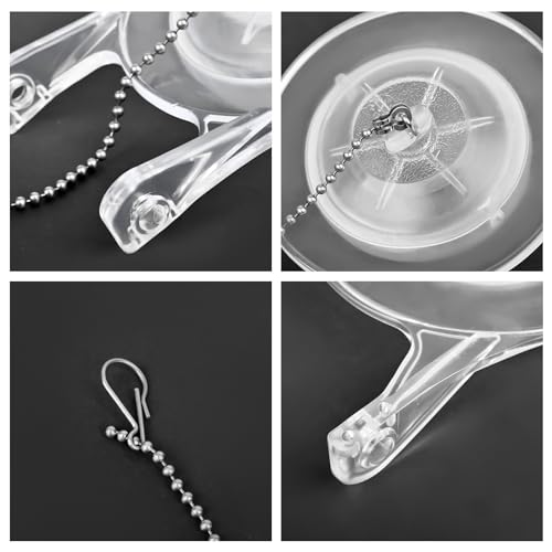 3-Inch Toilet Flappers Replacement Kit for Gerber 99-827, 3 Inch Toilet Flush Valve with Stainless Chain and Hook, High Performance Silicone Toilet Flapper - Reliable Toilet Flapper (Clear 2 PCS) - color: Clear 2 PCS