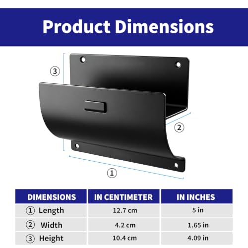Ladder Hook, Black, Heavy Duty Wall Mount Brackets for Garage Storage, Utility Tool Holder for Folding Chair and Shed Organization