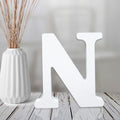 AOCEAN 4 Inch White Wood Letters Unfinished Wood Letter for Wall Decor Decorative Standing Letters Slices Sign Board Decoration for Craft Home Party Projects (N) - style: N