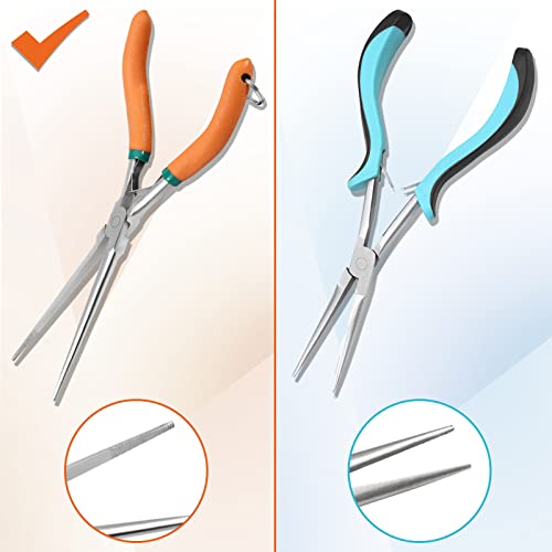 Long Reach Needle Nose Pliers 7" Thin Extra Long Needle Nose Plier - style: Sharp Point
