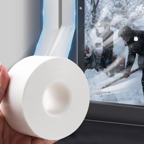 Qoqooice Window Weather Sealing Tape 2 Inch x 90 FT Weather Stripping Residue-Free Window Seal Insulation Tape for Doors Windows and Shower Glass Gaps White - size: 2 In * 90 Ft White