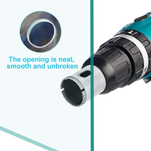 15 Pcs Diamond Drill Bits for Ceramic, Diamond Hole Saw Drill Bit Set Kit, Premium Glass Drill Bit for Bottles,Pots, Marble, Granite Stone, Tile Cutting 0.23 Inch - 2 Inch（6mm - 50mm） YLYL - size: 0.23 Inch - 2 Inch（6 mm - 50 mm）