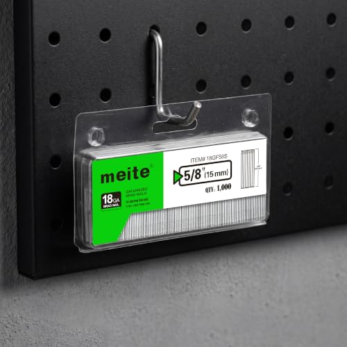 meite 18 Gauge Brad Nails, 5/8 Inch 18GA Brad Nails Galvanized Small Finishing Nail Gun Nails for Pneumatic, Electric Brad Nailer Gun (1,000 Counts) - size: 5/8"