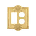 Nostalgic Warehouse Meadows Light Switch Cover Plate - color: Unlacquered Brass, size: Rocker and Outlet