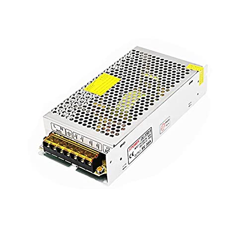 5V 30A Power Supply,150W Universal Regulated Switching Power Converter Adapter Transformer for LED Strip Light,Probe Signal Lamp,CCTV, Radio, Computer Project - color: 5V 30A 150W