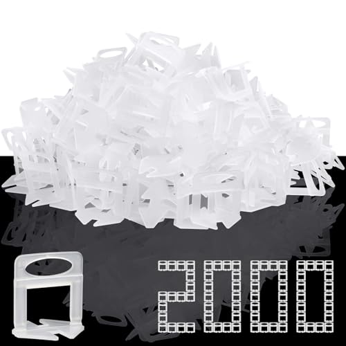 DGSL Tile Leveling System, 2000-Piece 1/8" Tile Spacers Clips Tile Tools - size: 1/8*2000