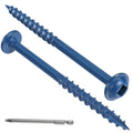 VGBUY Pocket Hole Screws 2 1/2 Inch, 80Pcs Pocket Screws #8 x 2-1/2", Blue Coated Wood Screws for Exterior, Coarse Thread Square Drive, Self-Tapping Tip - size: #8 x 2-1/2 inch