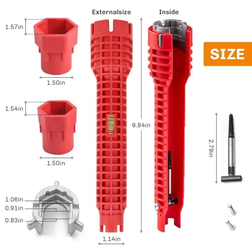 8-in-1 Faucet and Sink Wrench, Universal Basin Wrench for Tight Spaces - style: Eight-in-One