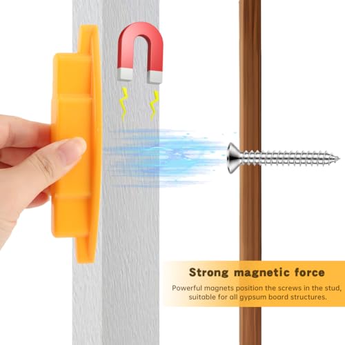 4pcs Magnetic Stud Finder Wall Detector Scanner No Batteries Required Stud Finder for Drywall and Wood(COLOR:yellow)