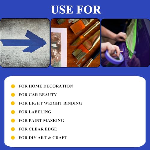 Professional Painters Tapes 2 Inch Wide (1.88 In x 60.1 Yds x 6 Rolls =360.6 Yds ), Blue Masking Tape, Paint Paper Tape, Protects Surfaces, No Residue, Painter's Tape for Wall Painting, Canvas Edging - size: 6 Rolls, 1.88IN X 60.1YD
