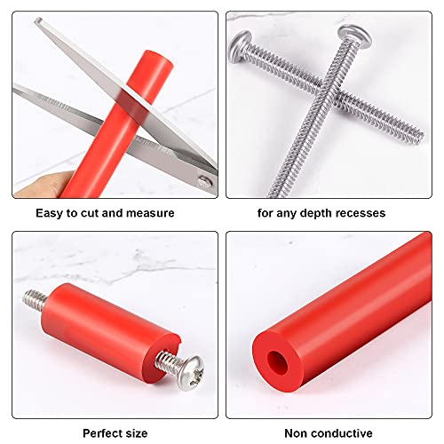 Zonon 150 Pcs Outlet Spacers Electrical Extender Kit Screw Spacers, Red - color: Red