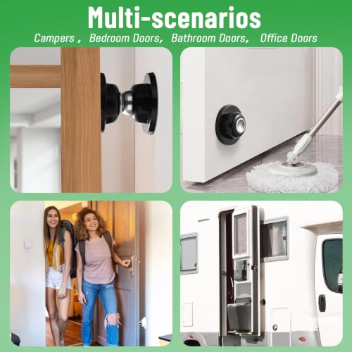 2 Pcs RV Magnetic Door Buckles Provide Windproof Door Stops For Rv Campers, Keeping The Doors Open And Protected From Impact And Damage.Essential Accessories For Travel Camping (White, Black)