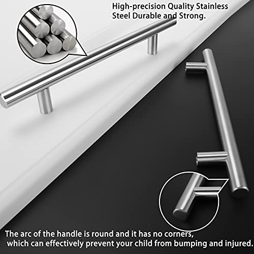 homdiy 96mm Cabinet Handles Drawer Pulls - HD201SN Cabinet Hardware Brushed Nickel Cabinet Pulls 15 Pack Modern Cupboard Handles for Kitchen Cabinets - color: Brushed Nickel, size: 3-3/4in hole centers