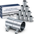 Gisafai 10 Pc 3/4 EMT Coupling Conduit Fittings Screw Coupling for 3/4 Inch Electrical Fittings Galvanized Steel EMT Conduit Screw Connector