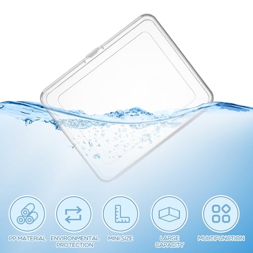Jetec 6 Pieces Small Clear Plastic Storage Box, 5 x 4 x 1.3 Inch - size: 5 x 4 x 1.3 Inch