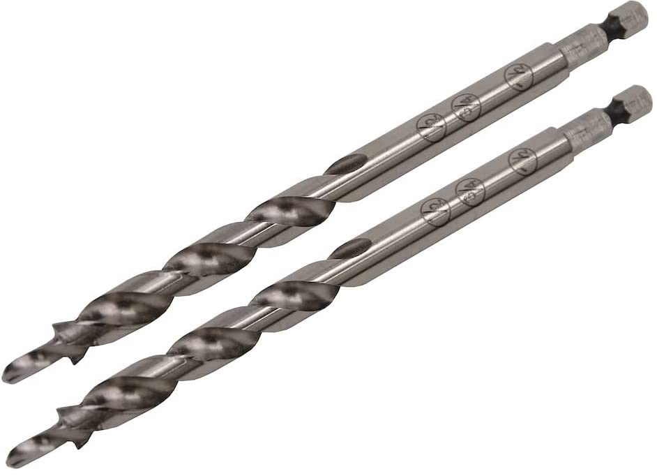 Kreg Easy-Set Pocket-Hole Drill Bit, Woodworking Drill Bit, KPHA300, 2 Pcs