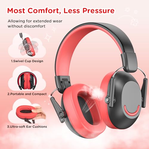 Link Dream Kids Ear Protection Ear Muffs SNR 30dB for Concert Shows Events - color: Black, size: 2 Pack