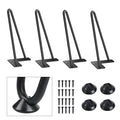 SMARTSTANDARD 9 Inch Heavy Duty Hairpin Furniture Legs, Black 4PCS - color: Black, size: 9 Inch