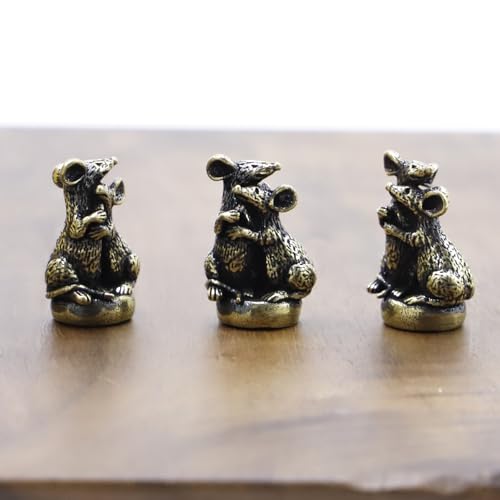 Hinge Head Mouse Couple, Hinge Decorative Topper, Miniature Magnetic Figurine Door Decor, Whimsical Quirky Home Decor, Animal Lover Gift, Cute Mouse Couple Decor (3 per Set)