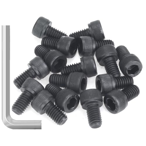 35 Pieces M6 x 10mm Socket Head Cap Screws, Thread Pitch 1.0mm, Sutemribor M6 Black Screws, 12.9 Grade Alloy Steel, Black Oxide Finish, Fully Threaded - size: M6 x 10mm, style: Socket Head