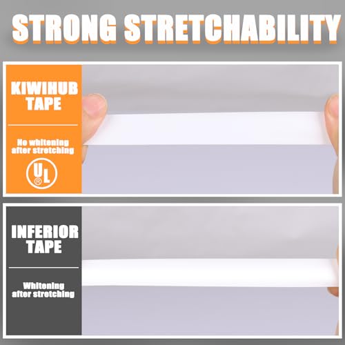 White Electrical Tape, UL Approved, 0.7in x 33ft, 9 Pack - color: White