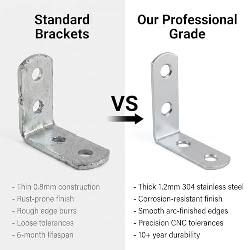 30 Pcs Metal L Brackets for Wood, 90 Degree Right Angle Brackets for Wood | l bracket Corner Braces for Wood Furniture Cabinet Drawer Chair(1.57 x 1.57 x 0.63 in), with 120 Screws, 1 Bit
