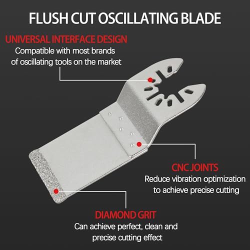 2 Pack Diamond Flush Cut Oscillating Blade