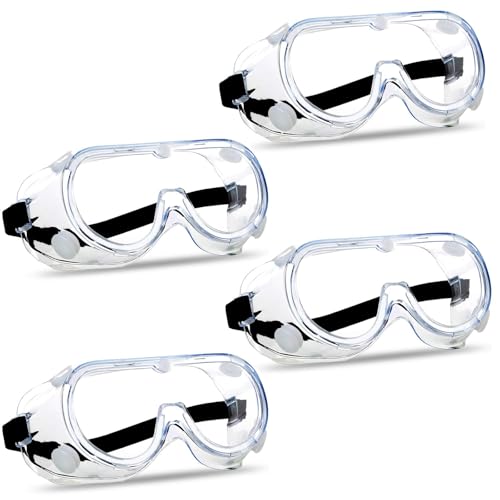 Super More Anti-Fog Protective Safety Goggles Clear Lens Wide-Vision - color: Transparent-4