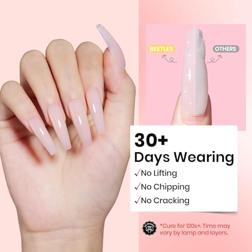 Beetles Hard Gel for Nails Kit,3 Colors Clear Nude Jelly White Sculpted Gel - color: Classic Neutral 3-Color Kit