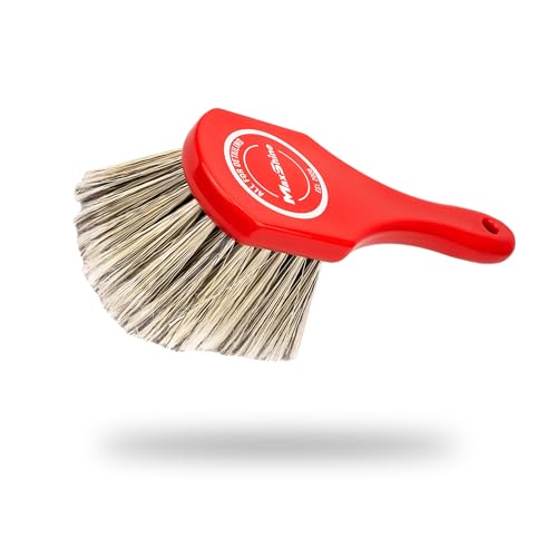 Maxshine Universal Wheel & Body Cleaning Brush – Medium-Duty Car Detailing Brush with Strong High-Density Bristles – Ideal for Wheels, Tires, Engines & Exterior Surfaces – Auto Detailing Accessory - color: Medium-duty
